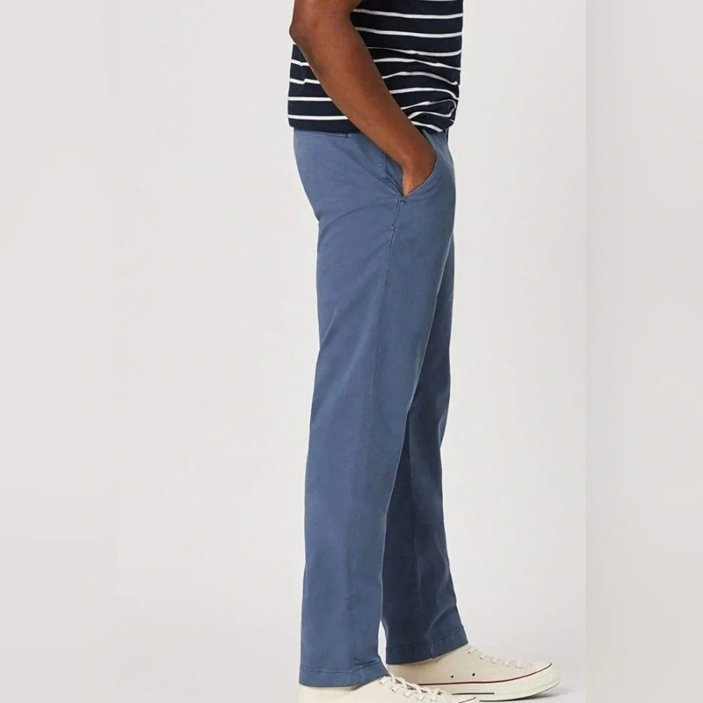 Mavi Edward Slim Straight Leg Chino Pants Vintage Indigo Sateen Twill 36 x 34